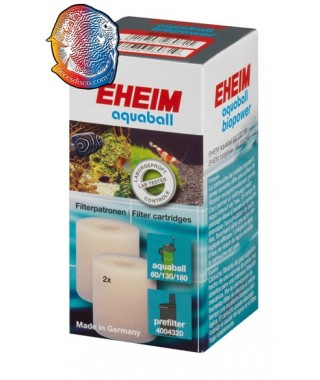 EHEIM cartucho filtrante (2 u) para aquaball 60/130/180 (2401/02/03), biopower160/200/240 (2411/12/13)